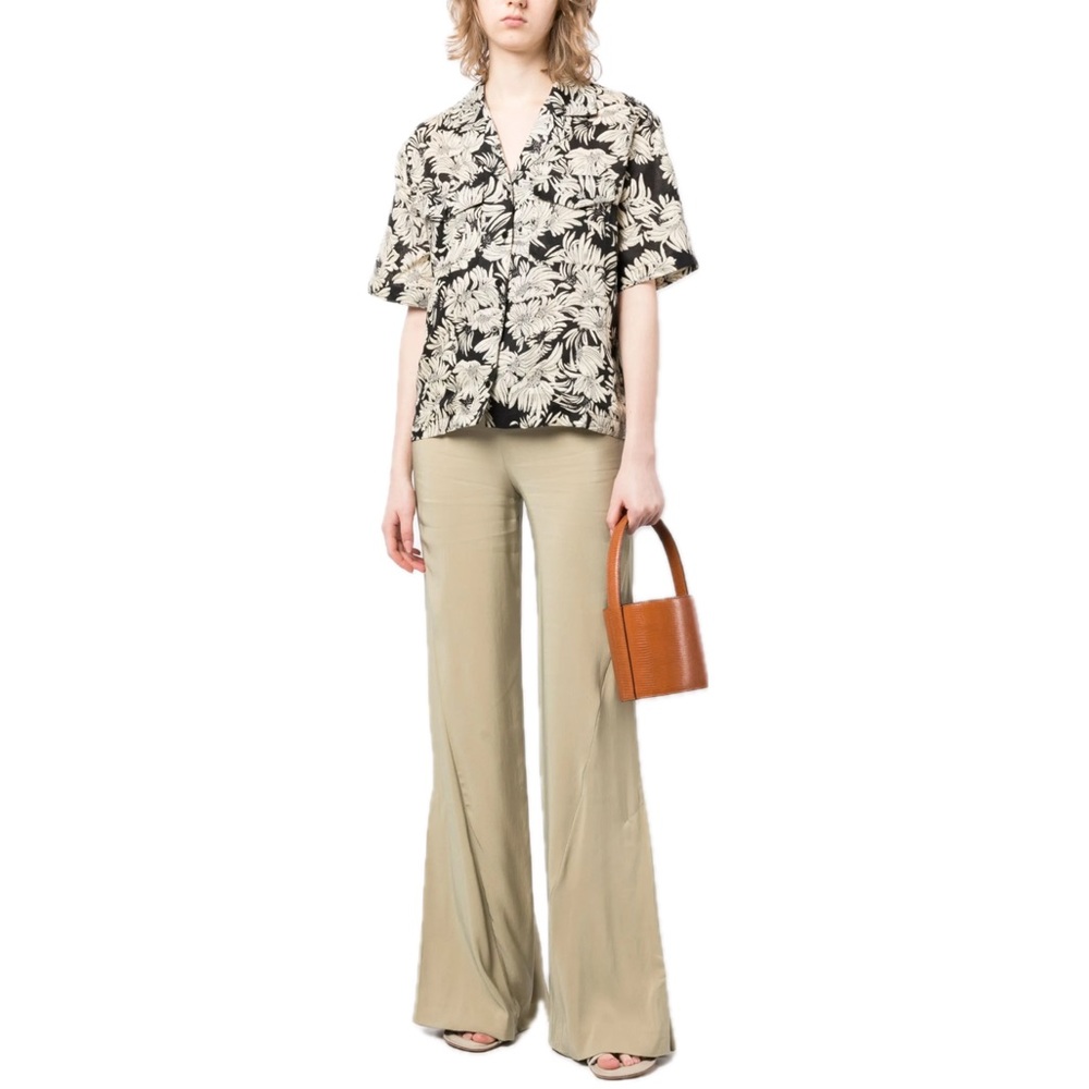 NWT Anine Bing “floral-print linen shirt”